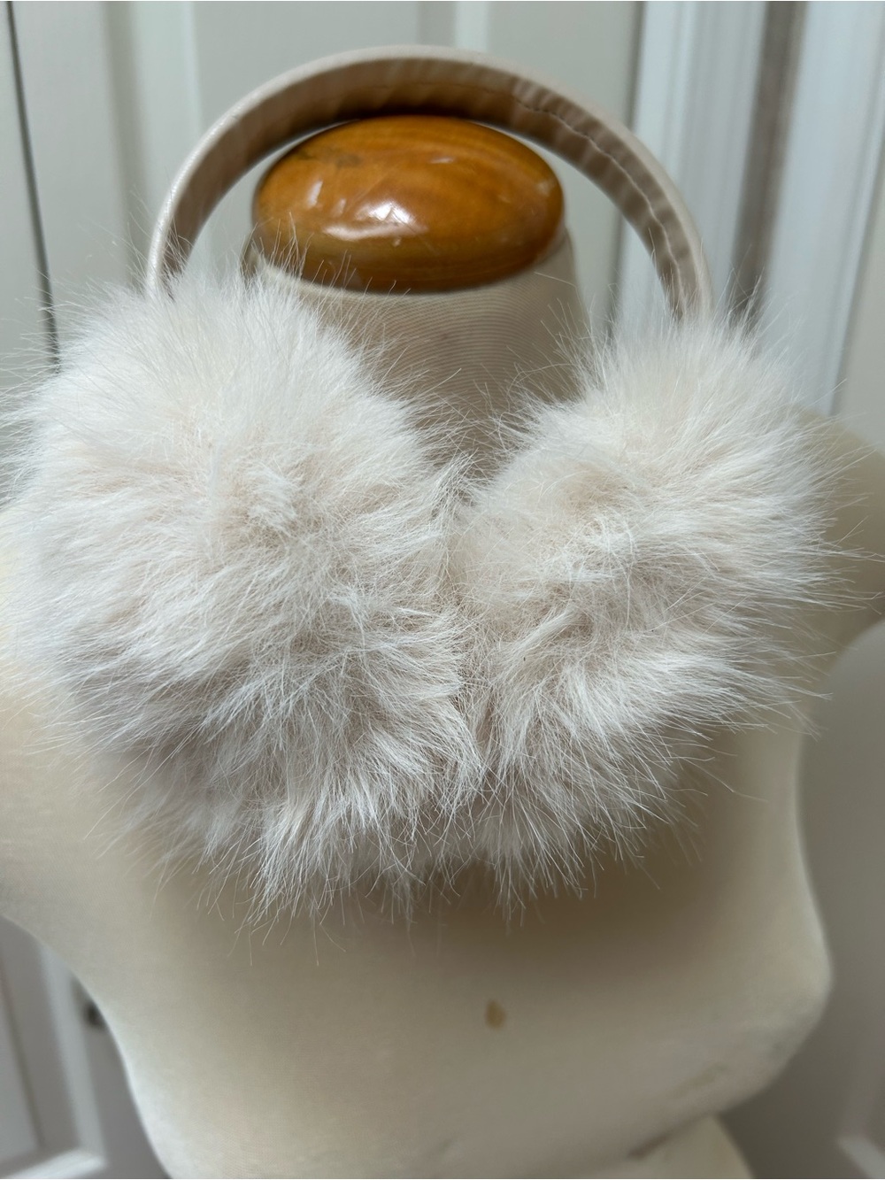 Cozy Faux Fur Earmuffs in Light Cream